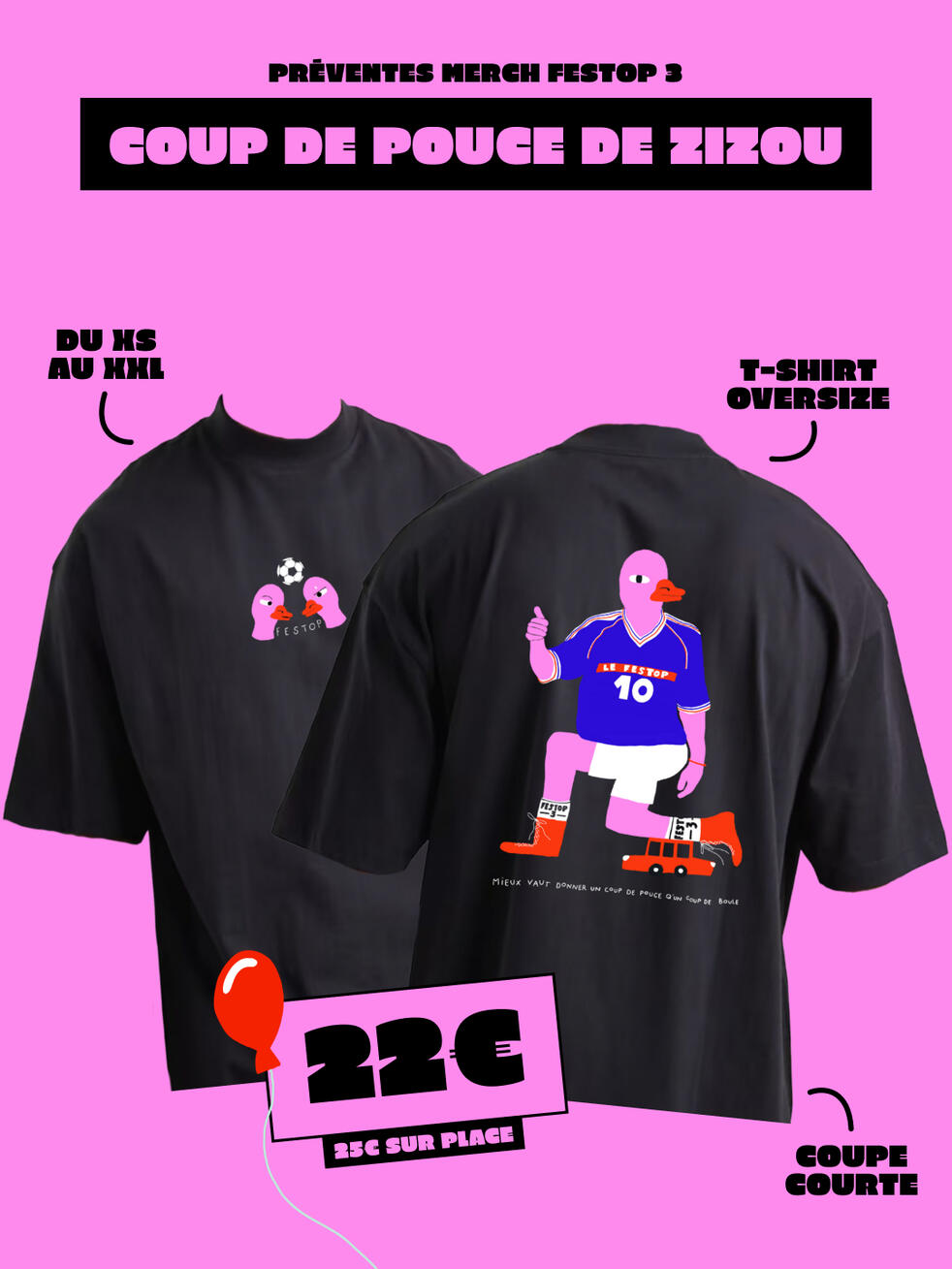 T-SHIRT NOIR - Coup de pouce de Zizou ⚽️ T-SHIRT NOIR - Coup de pouce de Zizou ⚽️